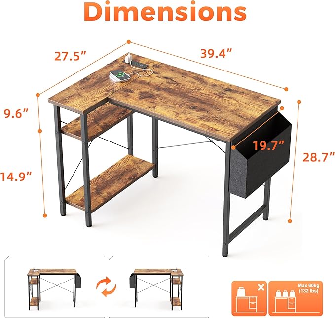 Small L Shaped Computer Desk - Image 2