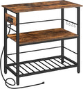 HOOBRO Kitchen Island with Storage, Kitchen Island Table with Power Outlet by HOOBRO