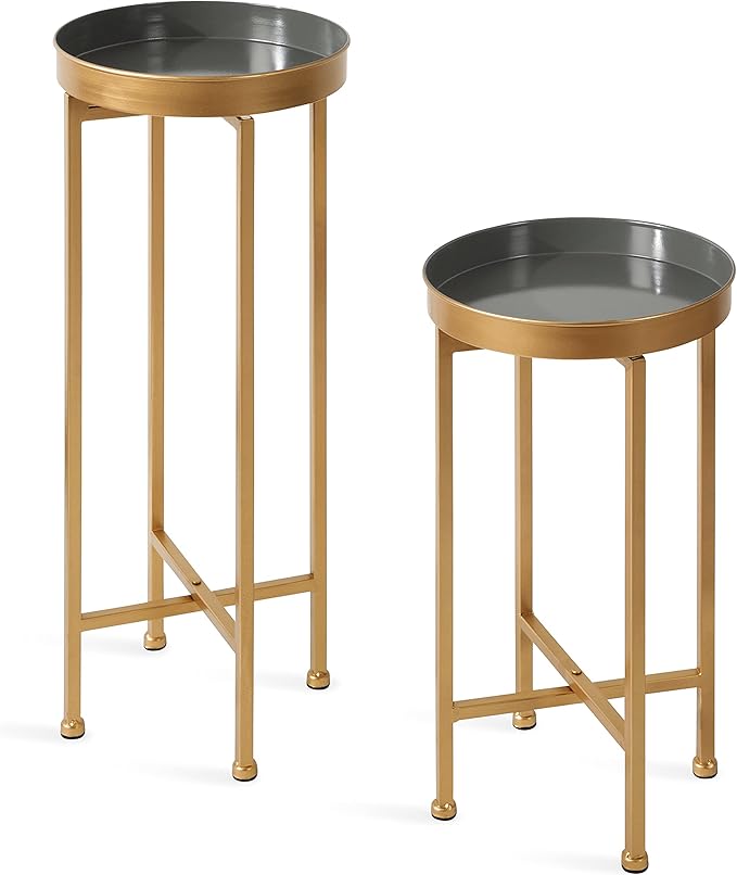 Kate and Laurel Celia Modern Side Table, Sophisticated End Tables by KateandLaurel