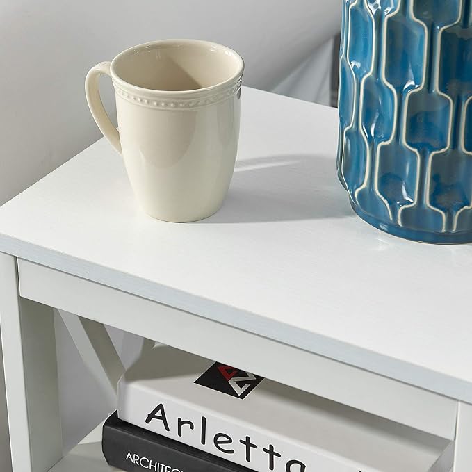 VECELO Modern Nightstands X-Design Side End Table Night Stand - Image 7