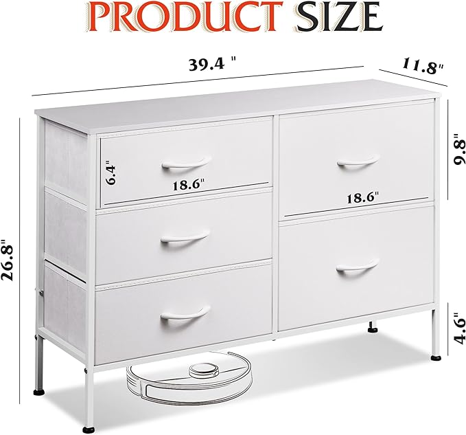 WLIVE White Dresser for Bedroom - Image 3
