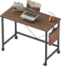 Rolling Computer Desk with Wheels, Gaming Desk by MERICONIA