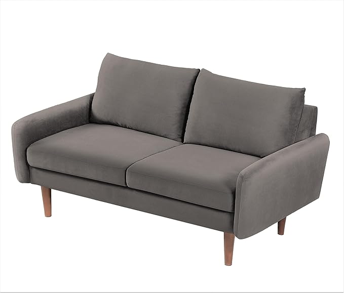 Container Furniture Direct Kent Velvet Loveseat Sofa - Image 4