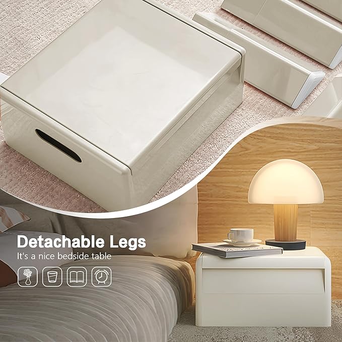 Nightstand Bedside with Storage Space, Dorm and Small Spaces, Easy Assembly - Image 7
