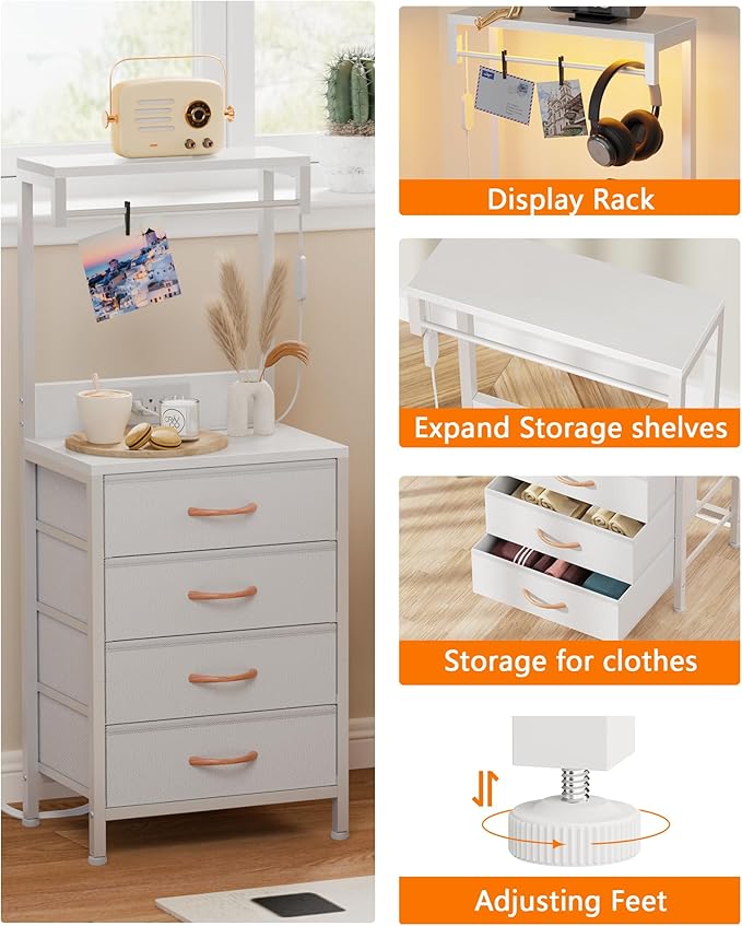 Furnulem Nightstand, Bedside Table - Image 4