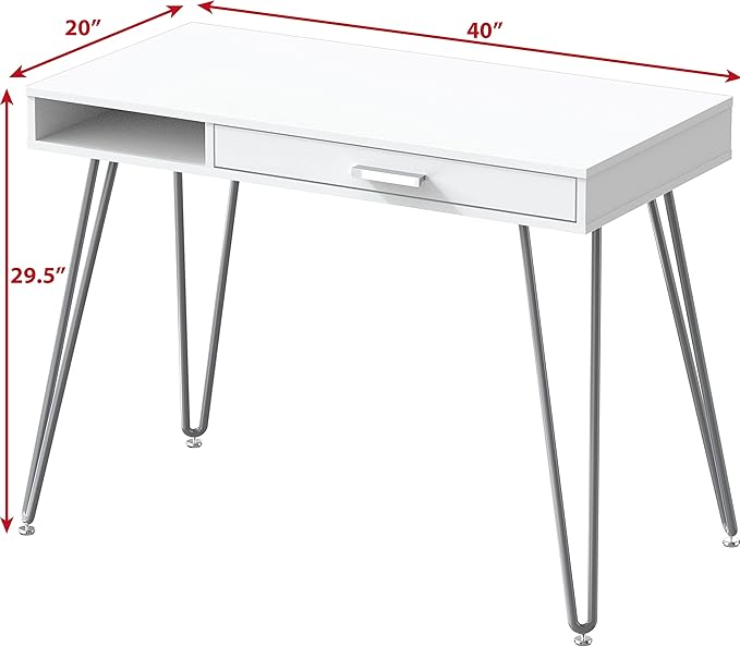SHW Home Office Computer Hairpin Leg Desk - Image 3
