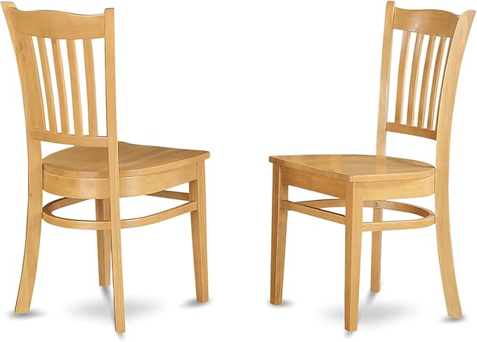 East West Furniture MZGR5-OAK-W 5 Piece Kitchen Table Set - Image 4
