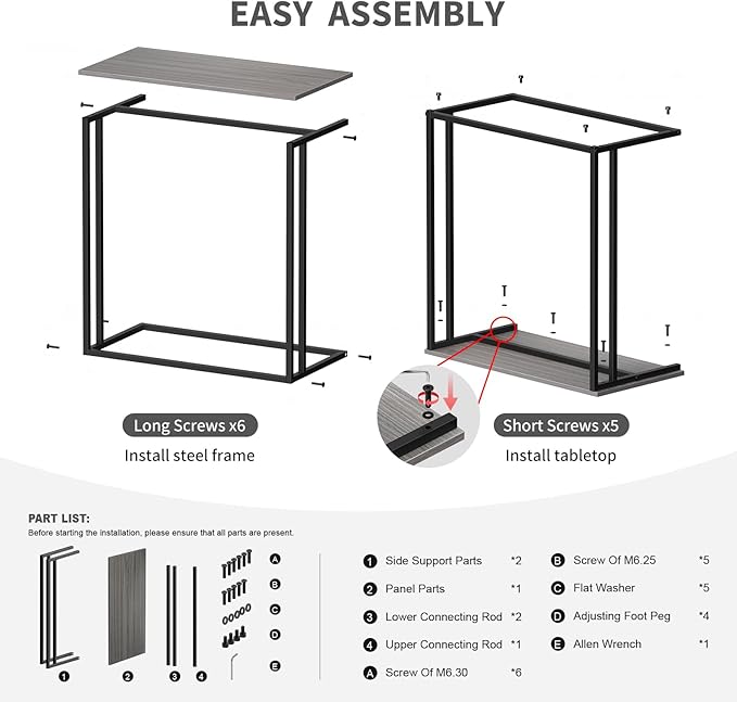 C-Shaped Side Table, Modern End Table - Image 8