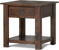SIMPLIHOME Monroe SOLID ACACIA WOOD 22 inch Wide Square Rustic End Side Table by SimpliHome