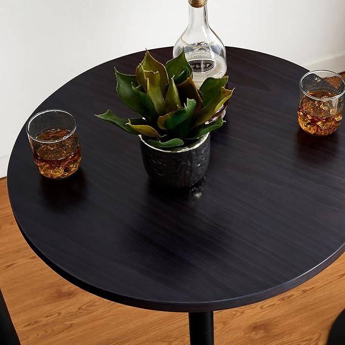 Glitzhome 39.5" H Round Bar Table Pub Table, Wood Top - Image 9