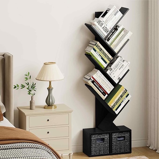 Vagusicc Tree Bookshelf, 6 Tier Bookshelf - Image 7
