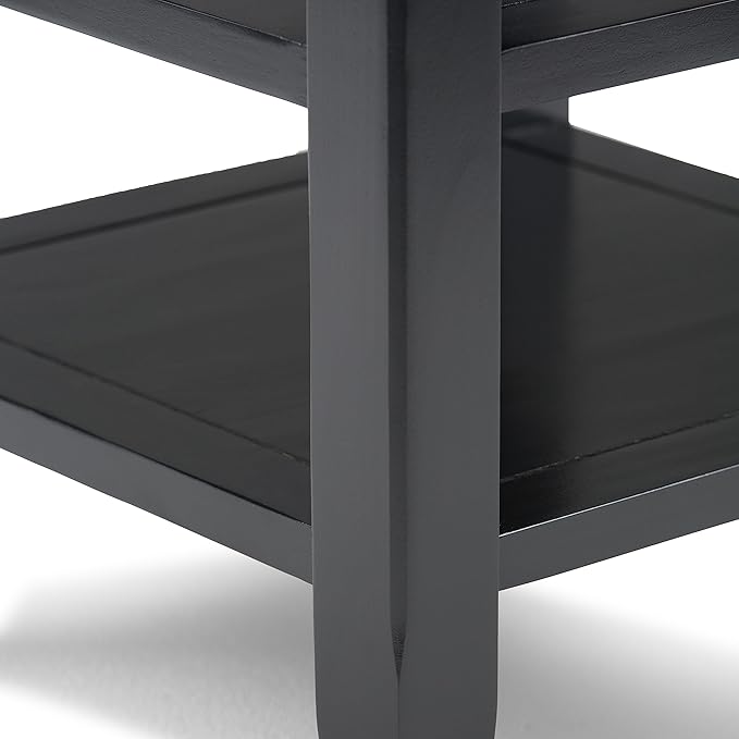 SIMPLIHOME Acadian SOLID WOOD 19 inch Wide Square Transitional End Table in - Image 8