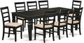 East West Furniture LGPF9-BLK-C 9 Piece Dining Set Includes a Rectangle Dining by EastWestFurniture