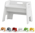 Wooden Step Stool for Kids, 14” One Step Stool for Toddlers, Heavy Duty Non-tip by AVDAR