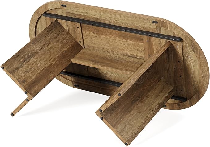 LITTLE TREE 63" Rustic Oval Dining Table - Image 9