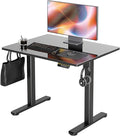 Claiks Electric Glass Standing Desk, 35x20 Inch Adjustable Height Stand Up by CLAIKS