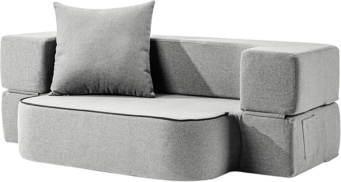 2-in-1 Folding Sofa Bed with Pillow by SUYOLS