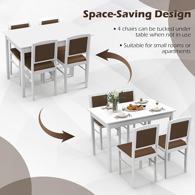 Giantex 5-Piece Dining Table Set - Image 3