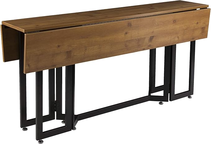 SEI Furniture Driness Drop Leaf Console to Dining Convertible Table, 63 W x 31 - Image 3