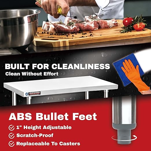 DuraSteel 24x18 Small Stainless Steel Table - Image 5