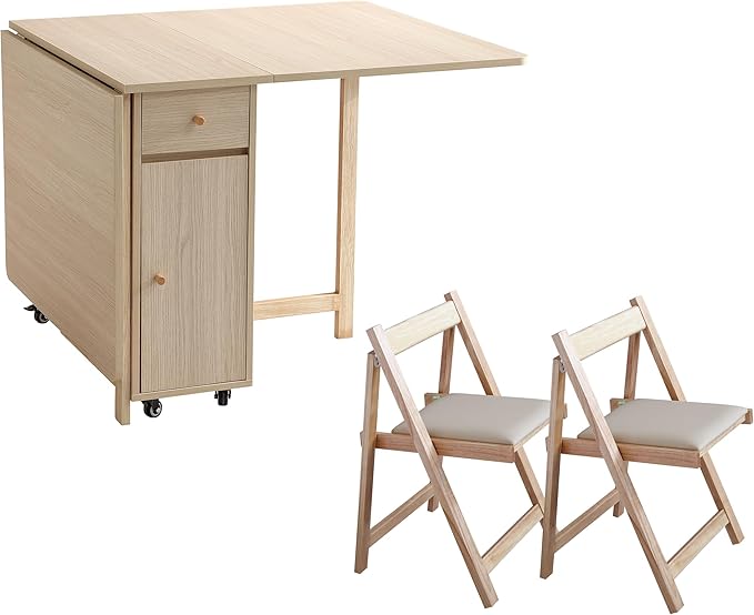 Wood Drop Leaf Folding Dining Table by HOME
