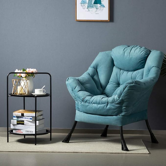 HollyHOME Fabric Large Lazy Chair, Accent Reading Chair, Cozy Lounge Chair - Image 9