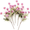 Floroom 5pcs Fuchsia Pink Faux Silk Mums Artificial Flowers, Bulk Fake Small by Floroom