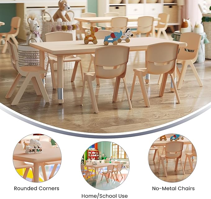 Flash Furniture Adjustable Classroom Activity Table - Image 4