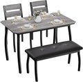 4 Piece Farmhouse Dining Table Set by SLEKVERSA