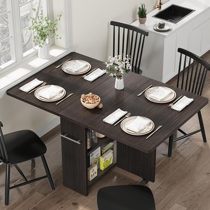 GarveeHome Folding Dining Table, Space Saving Farmhouse Dining Table by GarveeHome
