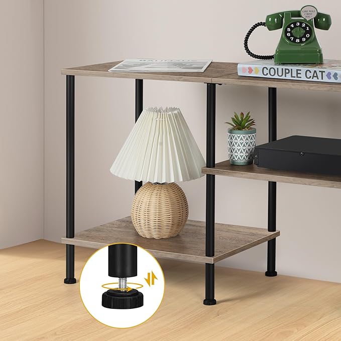 50 Inch TV Stand with Power Outlet Small Entertainment Center with Storage 3 - Image 5