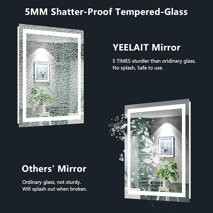 24x32 Inch LED Bathroom Mirror - Image 6