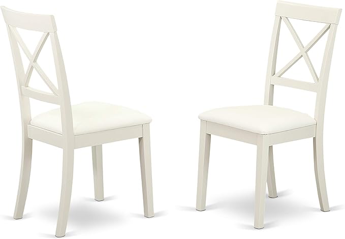 East West Furniture VABO7-LWH-LC 7 Piece Dining Table Set Consist of an Oval - Image 9