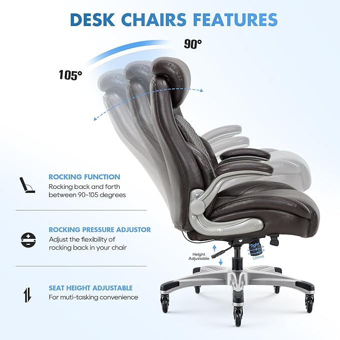 COLAMY Office Ergonomic Desk High Back Executive Chair - Image 6