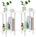 Clear Acrylic Narrow Side Table Set of 2 by Bkemiy
