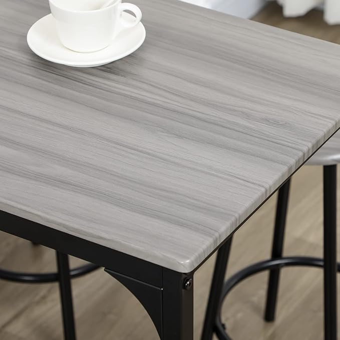 HOMCOM 5-Piece Counter Height Bar Table Set, Rustic 43.25" Dining Table - Image 9