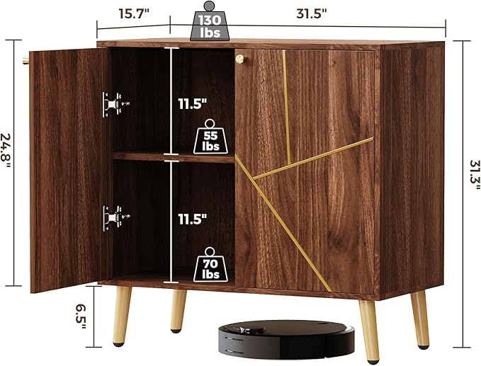 Storage Cabinet, Free Standing Buffet Cabinet, Morden Sideboard and Buffet - Image 2