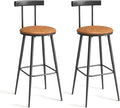 Bar Stools, Bar Chairs with Backrest and Footrest, Industrial Counter Stools by IRCPEN