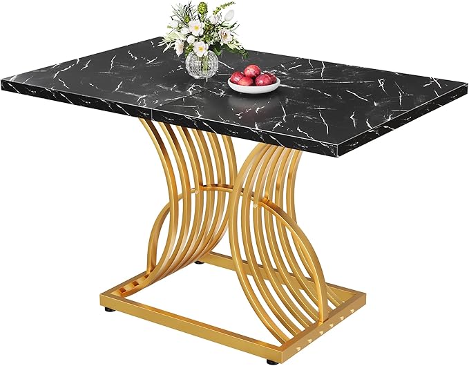 DWVO Modern Dining Table for 4 People 47 Inch Rectangular Kitchen Table - Image 7