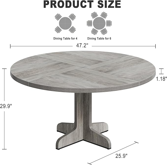 Garvee 47 Inch Round Dining Table - Image 3