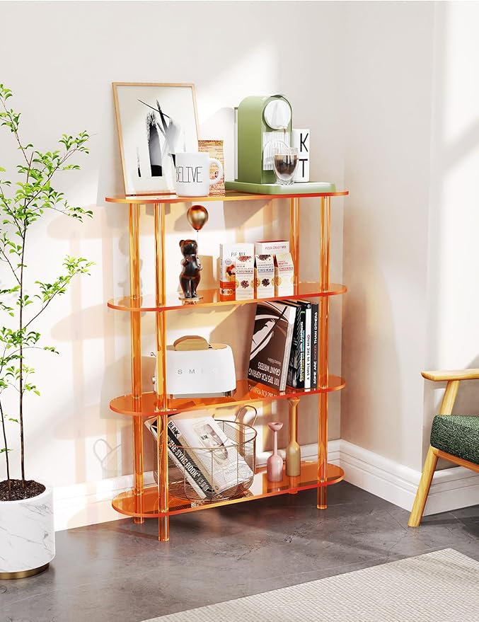 Clear Bookshelf, Acrylic Bookcase - Image 5