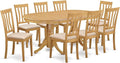 East West Furniture VAAN9-OAK-C 9 Piece Dining Table Set Includes an Oval by EastWestFurniture