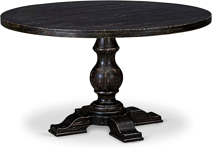 I55-11-TP Breakfast Table with Acacia Wood Round Tabletop and Stylish Pedestal - Image 5
