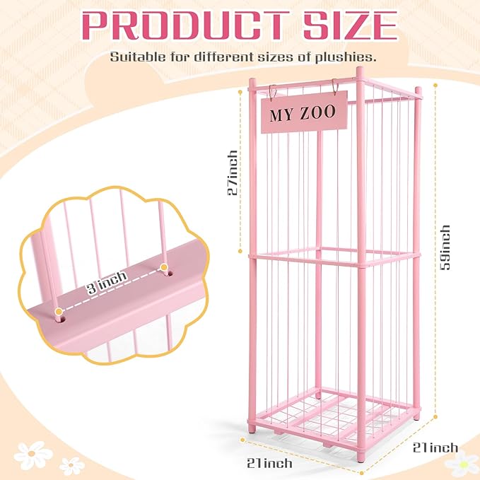 Stuffed Animal Storage Zoo, Wooden Stuffed Animal Organizer - Image 2
