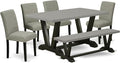 East West Furniture V696AB106-6 6 Piece Modern Dining Table Set Contains a by EastWestFurniture