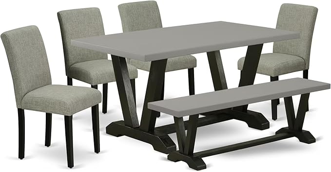 East West Furniture V696AB106-6 6 Piece Modern Dining Table Set Contains a by EastWestFurniture