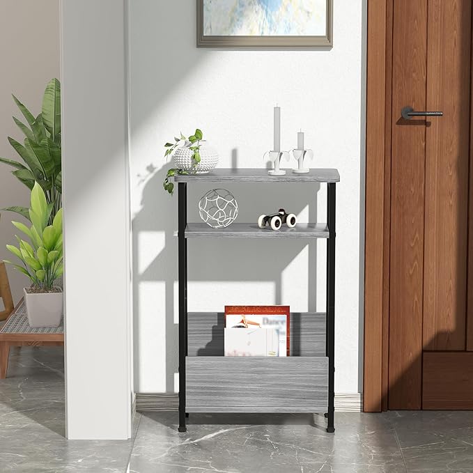 7.1" Narrow Side Table for Small Spaces, 3 Tier Small End Table - Image 6