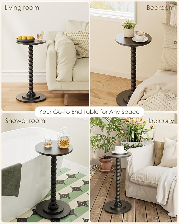 Masupu Round Side Table, Small End Table - Image 8