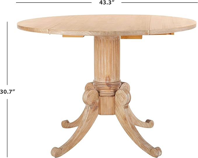 Safavieh Home Forest Traditional Rustic Natural Drop Leaf Dining Table - Image 3