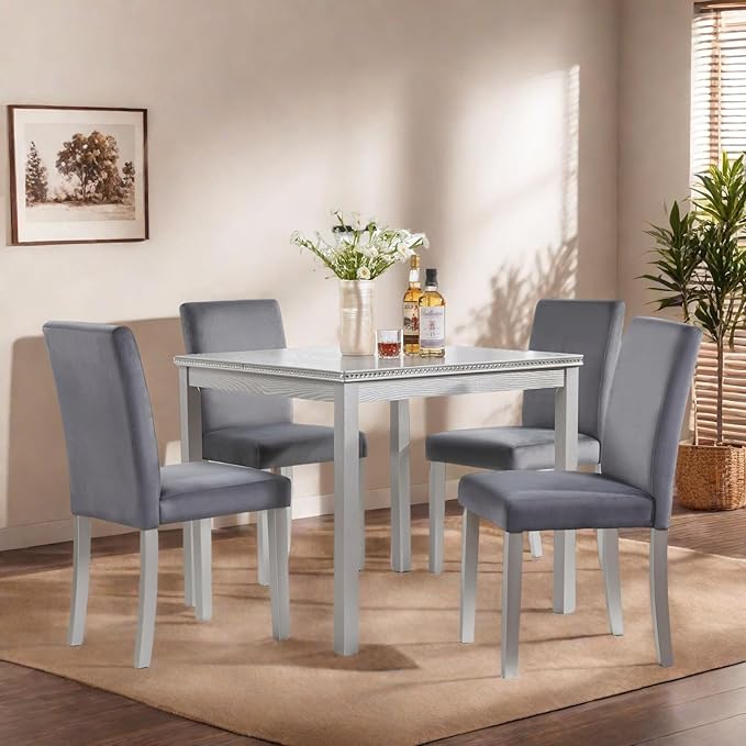 Dining Table Set for 4, 5-Piece Dining Room Table Set - Image 7